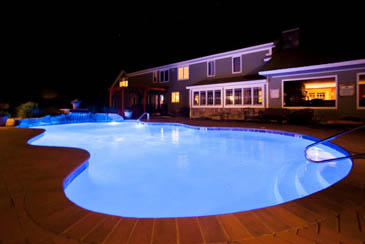 Common Area: Lighted Pool at night