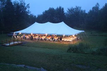 Wedding pavillion at night