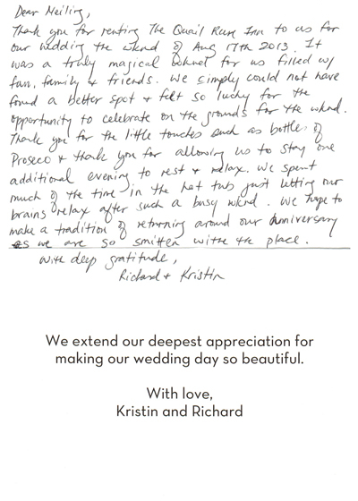 Thank you card